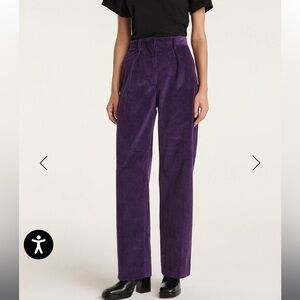 The Kooples Purple Corduroy Loose Fit Pants
